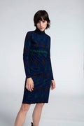 DRESS MAIA 2 WOOL INDIAN FORREST BLUE